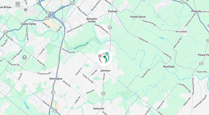Map of 2500 York Road, Jamison, PA 18929